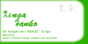 kinga hanko business card